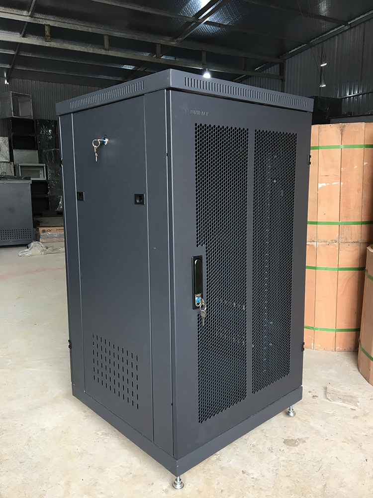 Bên trong tủ rack, tủ mạng 20U, 2 Cửa lưới màu đen Bên trong tủ rack 20U, tủ mạng 20U, 2 Cửa lưới màu đen