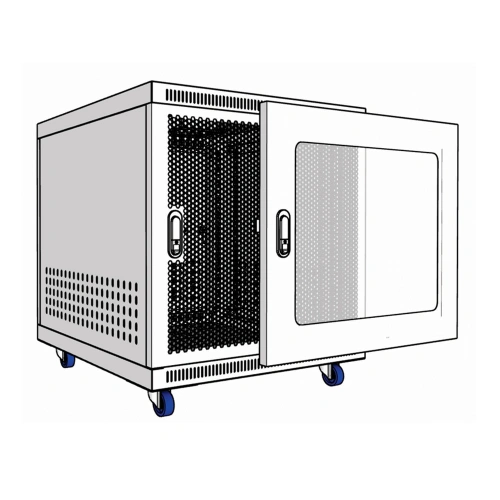Tủ rack 10U D500 Màu Trắng Cửa lưới